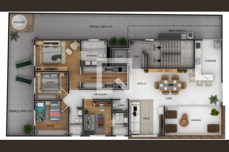 Apartamento à venda com 4 quartos, 161m² em Santa Rosa, Belo Horizonte
