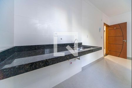 Cozinha de apartamento à venda com 2 quartos, 52m² em Vila Eldizia, Santo André