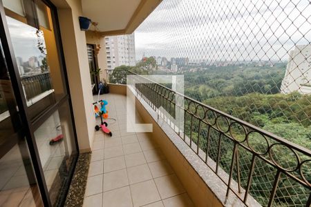 Varanda da Sala de apartamento para alugar com 3 quartos, 150m² em Jardim Monte Kemel, São Paulo