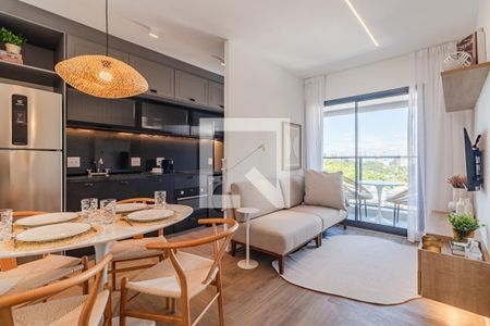 Sala de apartamento para alugar com 1 quarto, 37m² em Jardins, São Paulo