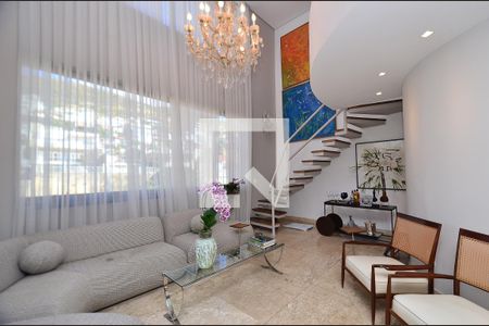Sala de estar de apartamento à venda com 4 quartos, 466m² em Mangabeiras, Belo Horizonte