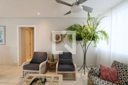 Sala de apartamento para alugar com 3 quartos, 170m² em Balneario Cidade Atlantica, Guarujá