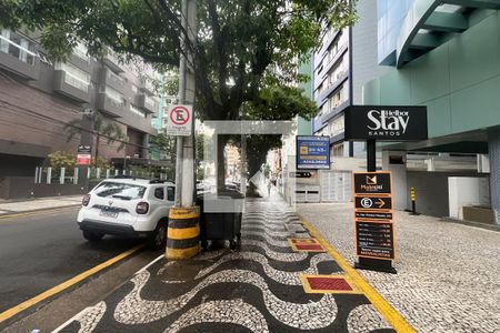 Vista da Rua de kitnet/studio para alugar com 1 quarto, 30m² em Gonzaga, Santos
