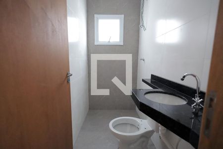 Banheiro da Suíte de apartamento à venda com 2 quartos, 49m² em Vila Eldizia, Santo André