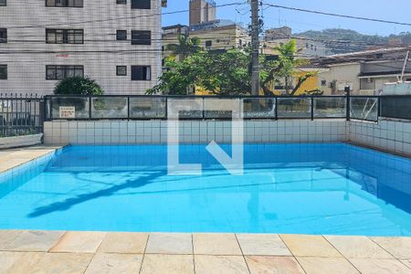 Área comum - Piscina de apartamento para alugar com 1 quarto, 47m² em Jardim Tres Marias, Guarujá