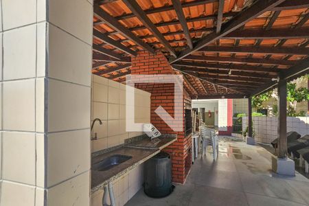 Área comum - Churrasqueira de apartamento para alugar com 1 quarto, 47m² em Jardim Tres Marias, Guarujá