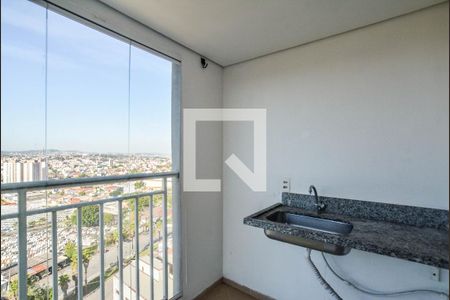 Varanda da Sala de apartamento à venda com 3 quartos, 61m² em Vila Curuçá, Santo André