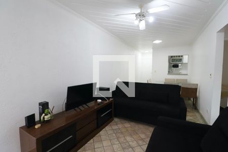 Sala de apartamento para alugar com 2 quartos, 67m² em Barra Funda, Guarujá