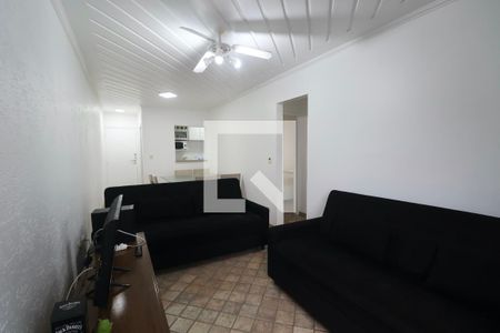 Sala de apartamento para alugar com 2 quartos, 67m² em Barra Funda, Guarujá
