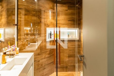Banheiro Social de apartamento à venda com 3 quartos, 130m² em Indianópolis, São Paulo