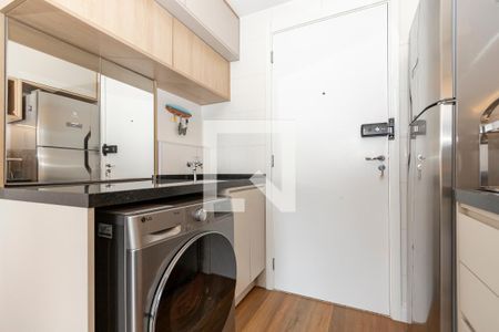 Sala/Cozinha de apartamento à venda com 1 quarto, 27m² em Jardim Caravelas, São Paulo