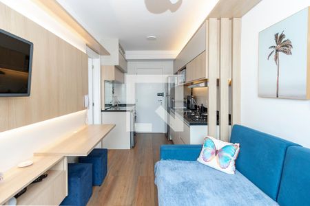 Sala/Cozinha de apartamento à venda com 1 quarto, 27m² em Jardim Caravelas, São Paulo