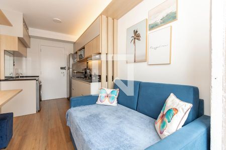 Sala/Cozinha de apartamento à venda com 1 quarto, 27m² em Jardim Caravelas, São Paulo