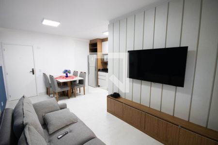 Sala de apartamento para alugar com 1 quarto, 53m² em Maracanã, Praia Grande