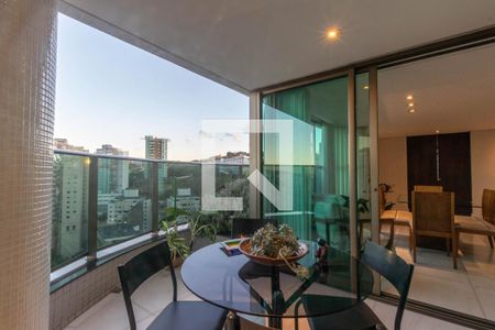 Varanda da Sala de apartamento à venda com 4 quartos, 221m² em Luxemburgo, Belo Horizonte