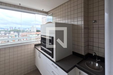 Varanda Gourmet da Sala de apartamento para alugar com 2 quartos, 78m² em Ponta da Praia, Santos