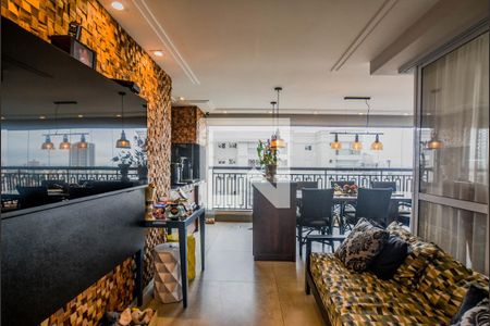 Varanda gourmet de apartamento à venda com 3 quartos, 177m² em Campestre, Santo André