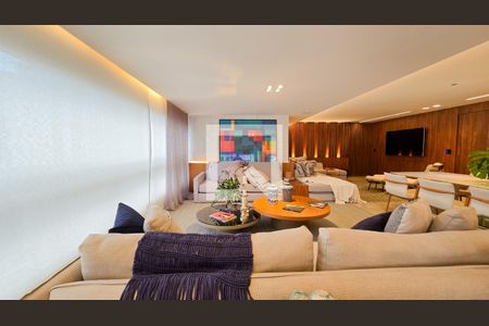 Sala de apartamento à venda com 4 quartos, 216m² em Belvedere, Belo Horizonte