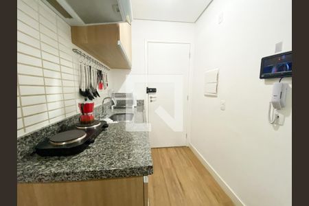 Cozinha de kitnet/studio para alugar com 1 quarto, 28m² em Bela Vista, São Paulo
