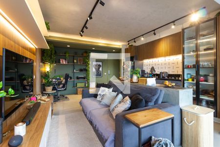 Sala/Cozinha/Varanda de apartamento à venda com 1 quarto, 58m² em Pinheiros, São Paulo