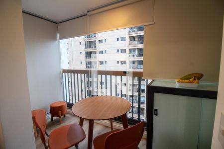 Varanda do Studio de kitnet/studio para alugar com 1 quarto, 26m² em Brooklin, São Paulo