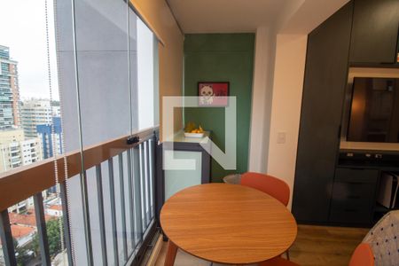 Varanda do Studio de kitnet/studio para alugar com 1 quarto, 26m² em Brooklin, São Paulo