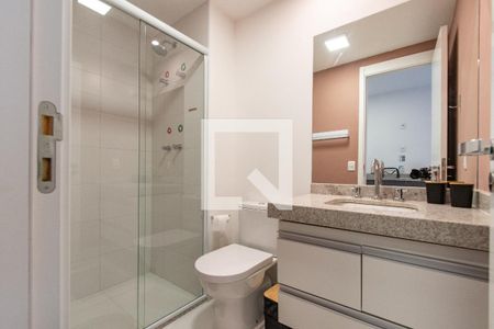 Banheiro de kitnet/studio para alugar com 1 quarto, 26m² em Vila Mariana, São Paulo