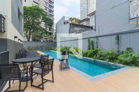 Área comum - Piscina de apartamento para alugar com 1 quarto, 27m² em Campo Belo, São Paulo