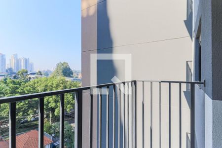 Varanda da Sala de apartamento para alugar com 1 quarto, 27m² em Campo Belo, São Paulo