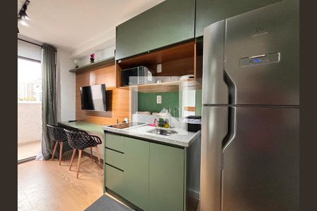 Sala/Cozinha de apartamento à venda com 1 quarto, 28m² em Moema, São Paulo