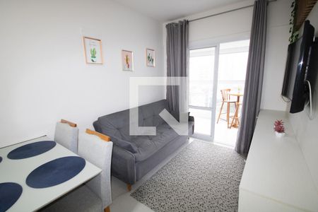 Sala de apartamento para alugar com 1 quarto, 48m² em Vila Caiçara, Praia Grande