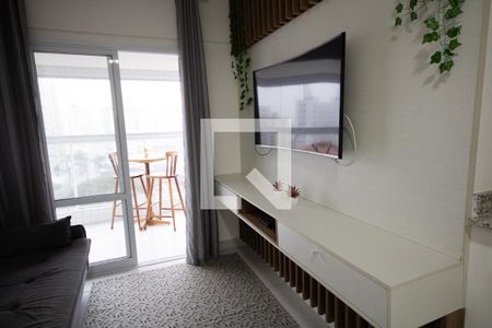 Sala de apartamento para alugar com 1 quarto, 48m² em Vila Caiçara, Praia Grande