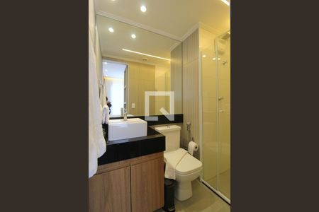 Banheiro da Suíte de kitnet/studio à venda com 1 quarto, 26m² em Vila Nova Conceição, São Paulo