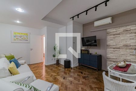 Sala de TV de apartamento à venda com 4 quartos, 215m² em Leblon, Rio de Janeiro