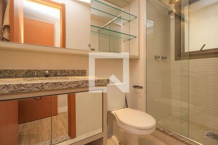 Banheiro da Suíte 1 de apartamento à venda com 3 quartos, 126m² em Cavalhada, Porto Alegre