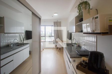 Cozinha de kitnet/studio para alugar com 1 quarto, 24m² em Brooklin, São Paulo