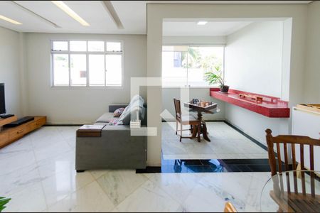 Sala de apartamento à venda com 3 quartos, 101m² em Buritis, Belo Horizonte