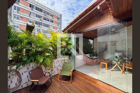 Varanda da Sala de apartamento à venda com 3 quartos, 116m² em Jardim Botânico, Rio de Janeiro