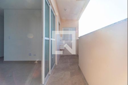 Varanda da Sala de apartamento à venda com 2 quartos, 58m² em Vila Alzira, Santo André