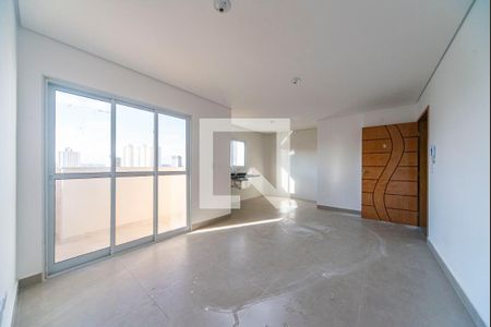 Sala de apartamento à venda com 2 quartos, 58m² em Vila Alzira, Santo André