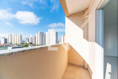 Varanda da Sala de apartamento à venda com 2 quartos, 58m² em Vila Alzira, Santo André