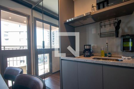 Cozinha de apartamento à venda com 1 quarto, 33m² em Jardim das Acacias, São Paulo