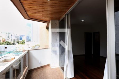 Varanda da Sala de apartamento para alugar com 4 quartos, 152m² em Santo Antônio, Belo Horizonte