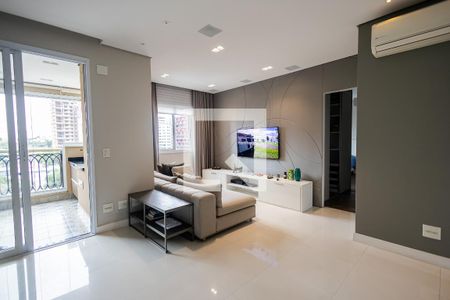 Sala de apartamento à venda com 1 quarto, 75m² em Jardim, Santo André