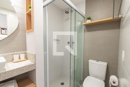 Banheiro de kitnet/studio à venda com 1 quarto, 21m² em Ipiranga, São Paulo