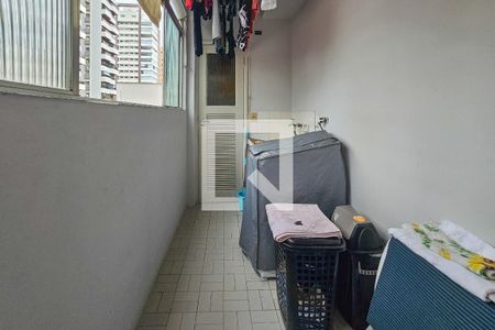 Área de serviço  de apartamento para alugar com 2 quartos, 90m² em Barra Funda, Guarujá
