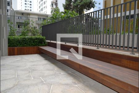 Área da piscina de kitnet/studio à venda com 1 quarto, 28m² em Jardins, São Paulo