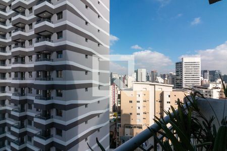 Vista da Sacada de apartamento à venda com 1 quarto, 27m² em Vila Nova Conceição, São Paulo