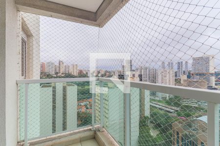 Varanda da Suíte 1 de apartamento à venda com 2 quartos, 74m² em Santo Amaro, São Paulo