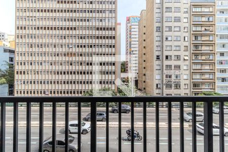 Varanda do Quarto de apartamento à venda com 1 quarto, 46m² em Vila Buarque, São Paulo